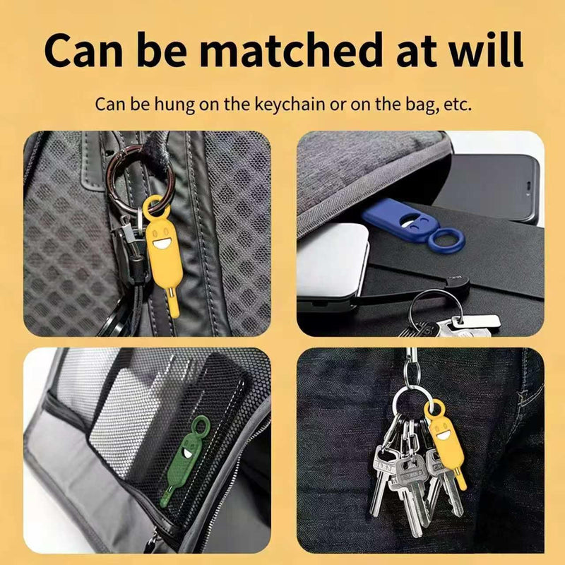 Multicolor Silicone Key Chain, SIM Eject Opening Pin Protective Case for SIM TF Memory Cards Yellow