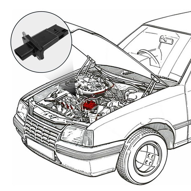 Mass Air Flow Sensor MAF Sensor 3L3Z-12B579-BA MAF0012 Compatible with Ford Escape Expedition Explorer F150 F250 F350 Lincoln MKX MKZ Navigator Town Car Mercury Mariner Mountaineer