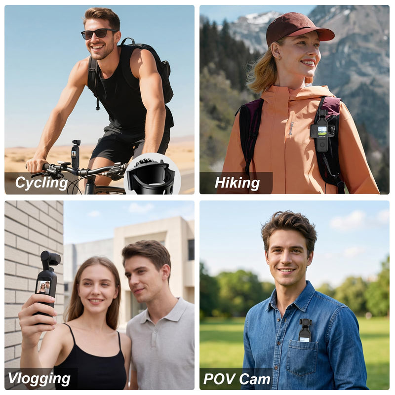 Body Camera with Audio & Video Recording Vlogging Camera Handheld Cam-32GB | POV Camera with 270° Rotating Lens 1080P Pocket Body Cam with External Charging Pod Portable Video Recorder for Outdoor/Sport