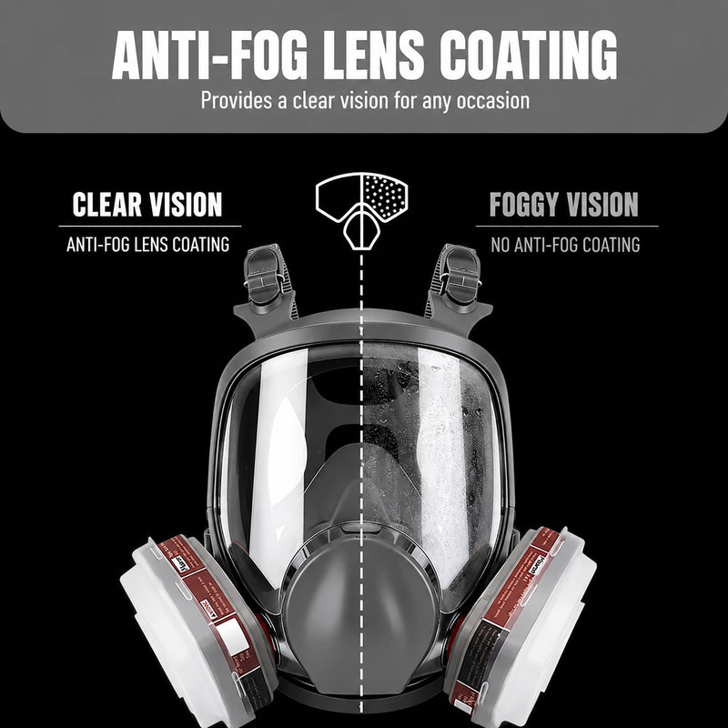 Reusable Half Facepiece, Half Facepiece with Goggle, Protection from Dust and Organic Vapors, for Painting, Sanding, Polishing, Spraying, Decorating