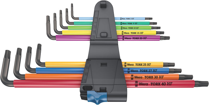 Wera 05024179001 Torx L-Key Set 967 Sl/9 with Holding Function,MULTI Key Set L Multi
