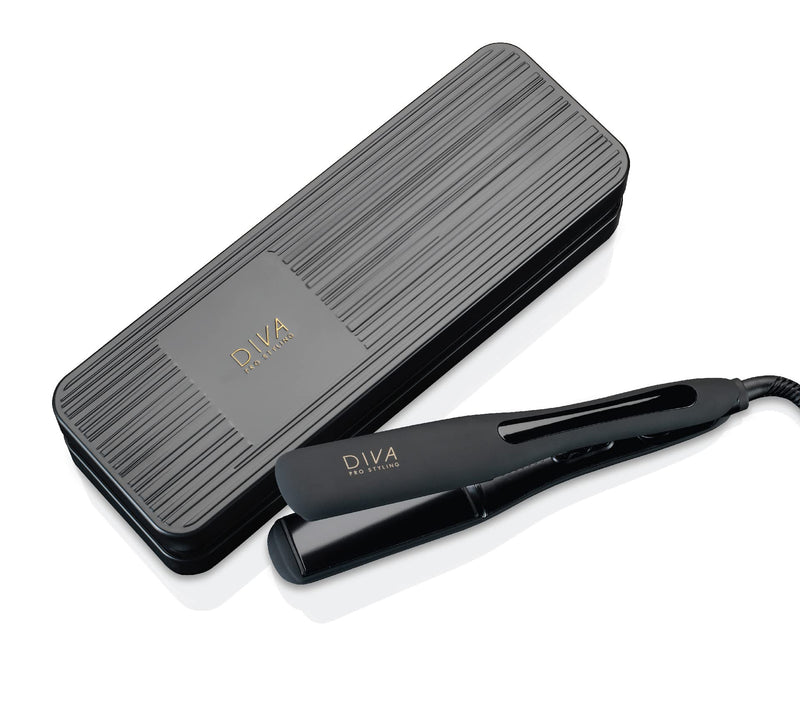 Diva Pro Styling Wide Digital Straightener and Styler with Macadamia Argan Oil and Keratin infused ceramic plates single
