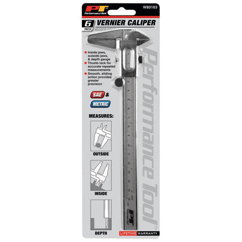 Performance Tool W80163 6-Inch Non Digital Vernier Calipers Set