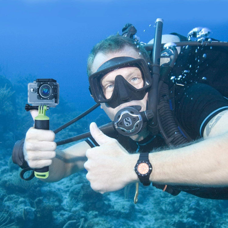  [AUSTRALIA] - WOLFANG Action Camera Floating Hand Grip Camera Handle Waterproof Monopod Hand Grip Float Stick Selfie Floating for Action Camera Sports Camera