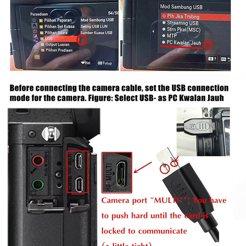 USB-C to Multi Camera Control Cable for DJI Ronin SC/SC2/RS2/RS3/RS4/RS4 Pro, Compatible with Sony A7/A7R/A7S Series, 13.8in | Connect the stabilizer to the camera to keep the camera steady and achieve better results.