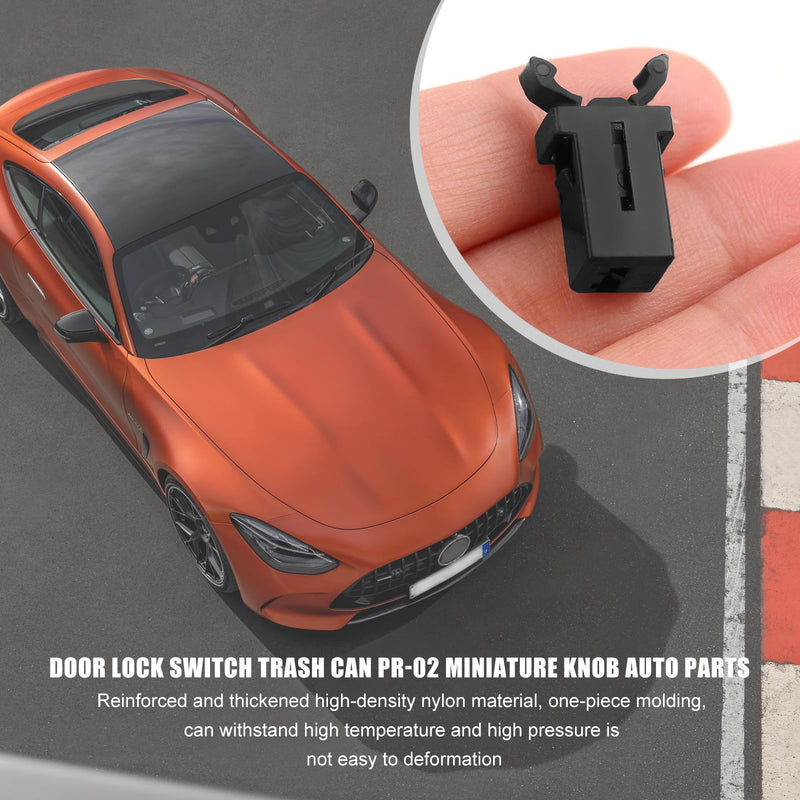 2 PCS Car Sunglasses Holder Catch Latch, Self-Locking Trash Can Top Lid Push-Type Switch Lock, Plastic Latch Lock Replacement for Storage Box Lid Overhead Console Roof