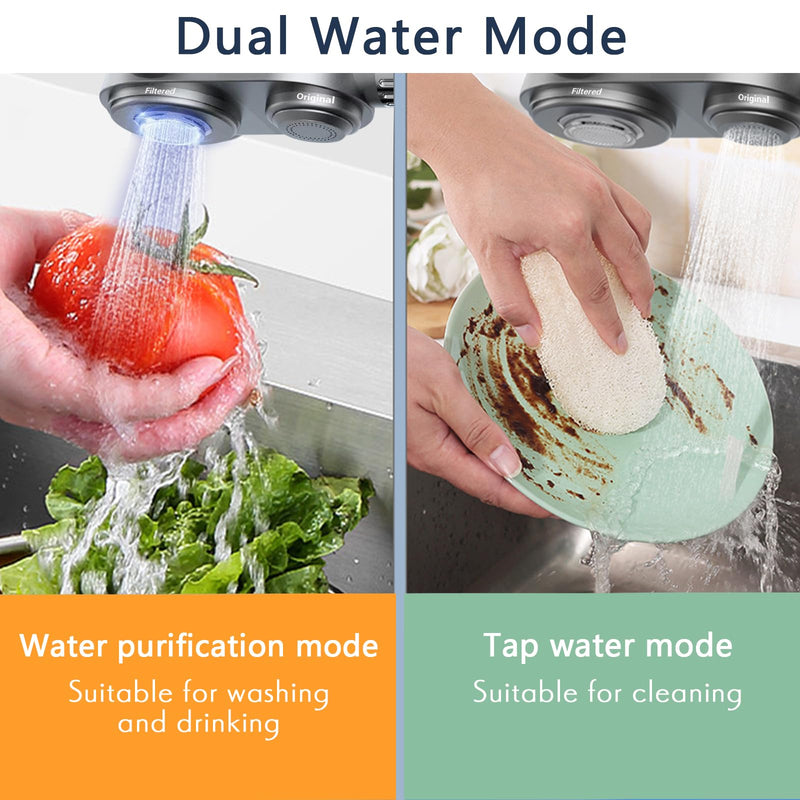 Faucet Mount Replacement Filter, Water Filter Reduces Lead Chlorine, Heavy Metals, Filter Cartridge Purify Around 780-Gallon Clean Water, 2Pack