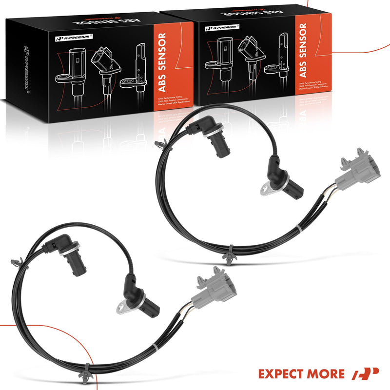 A-Premium 2PC-Set Rear ABS Wheel Speed Sensor Compatible with Nissan 350Z 2003-2008, Infiniti G35 2003-2006 - Rear Driver & Passenger Side, Replace# 47900-AL505, 47900AL505 Pack of 2