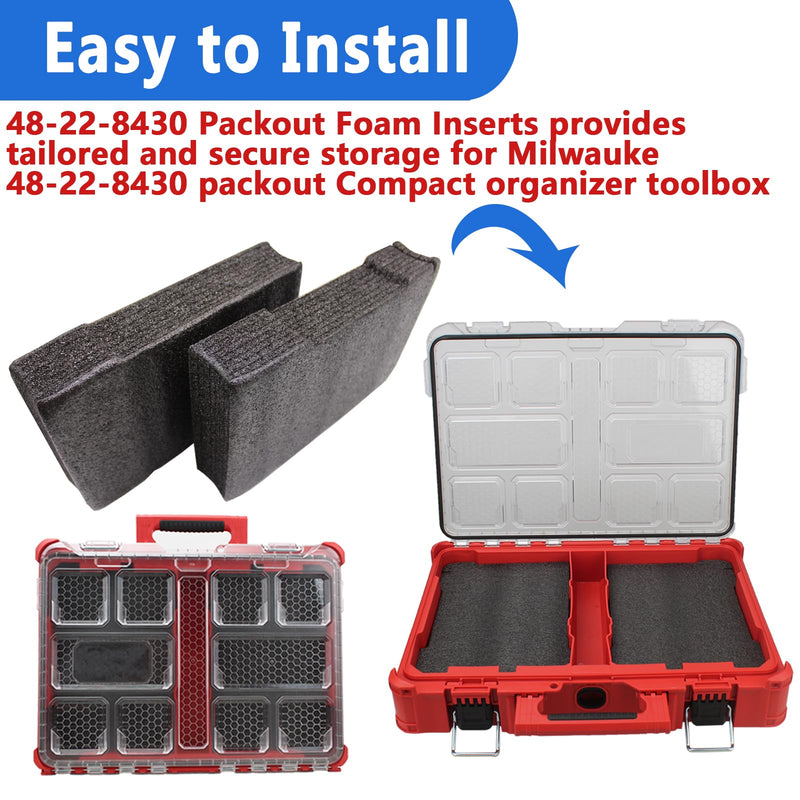 48-22-8430 Packout Foam Inserts for Milwauke Packout Foam Insert and Tool Box Foam (2pc econo foam insert)