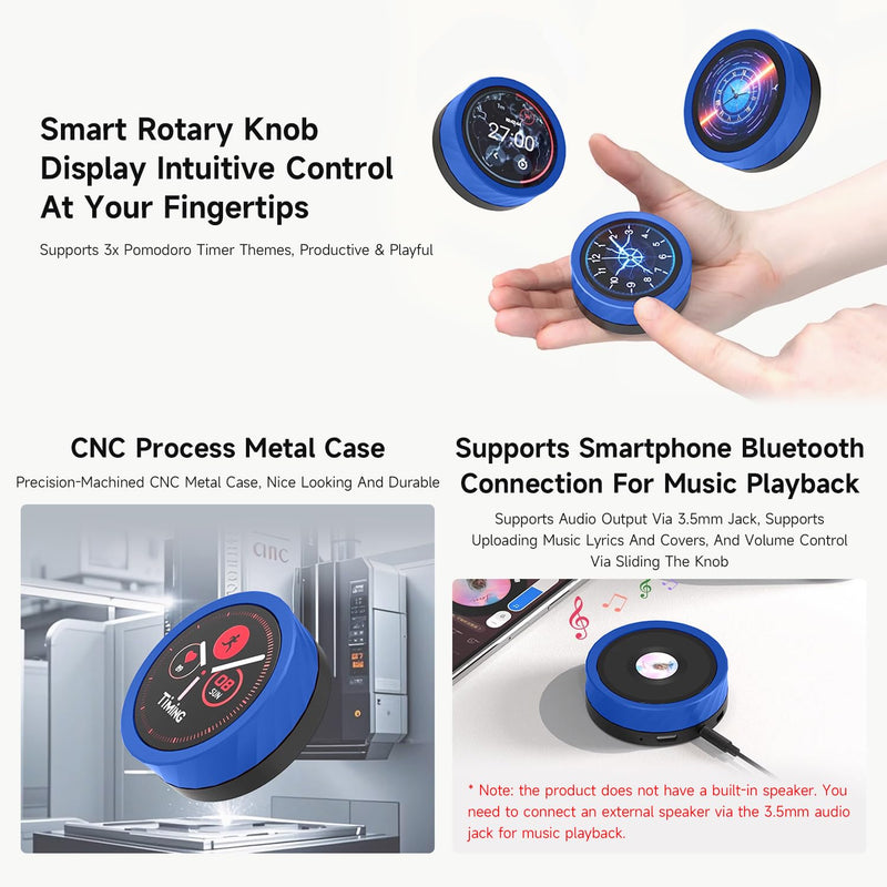 waveshare ESP32-S3 1.8inch Knob Display Development Board, Multi-Functional Knob Screen, Capacitive Touch, 2.4GHz Wi-Fi and Bluetooth Wireless Connection, No BAT