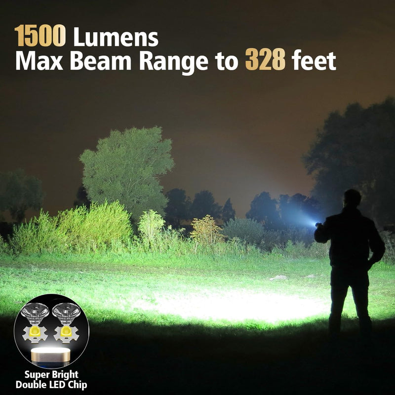 LED Small Powerful EDC Flashlight with Warm White Red Light,Bright 1500LM USB C Rechargeable 9 Modes Mini Pocket Keychain Flash Light with Clip,IP5 Waterproof,365nm UV Black Light,Tail Magnet 4PC Mini EDC Flashlight 4pc