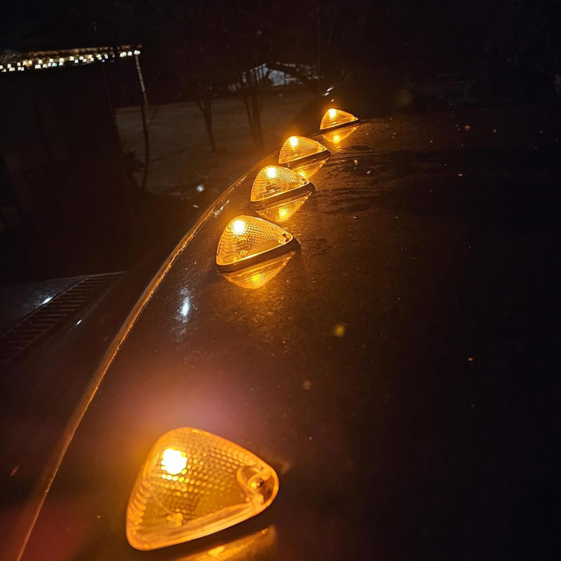 LED Roof Cab Marker Lights Bulbs for Ford 1999-up F150, 2000-up F250 F350 F450 F550 Super Duty Amber LED Front Up Top Clearance Marker Lamps Bulbs