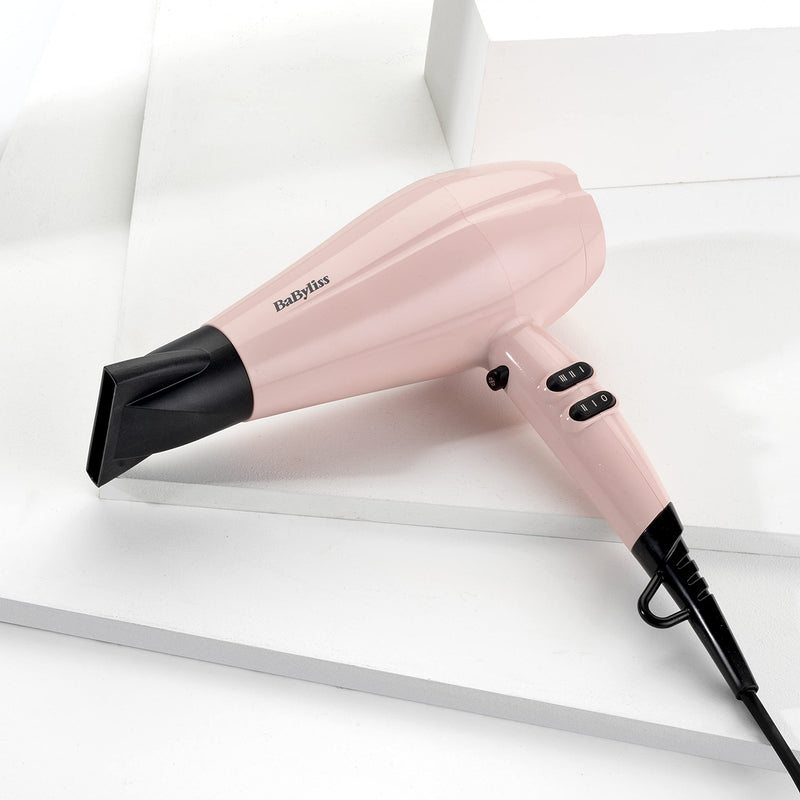  [AUSTRALIA] - BaByliss Rose Blush 2200W Hair Dryer, Powerful Drying, Ionic, Lightweight Hair Dryer, Pink Single