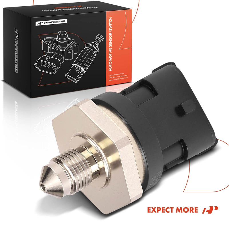 A-Premium Fuel Pressure Sensor [3 Pins] Compatible with Hyundai Sonata, Santa Fe, Accent, Tucson, Genesis, Veloster, Equus, Elantra GT & Kia Soul, Optima, Sorento, Forte, Rio, Sedona, Cadenza, K900