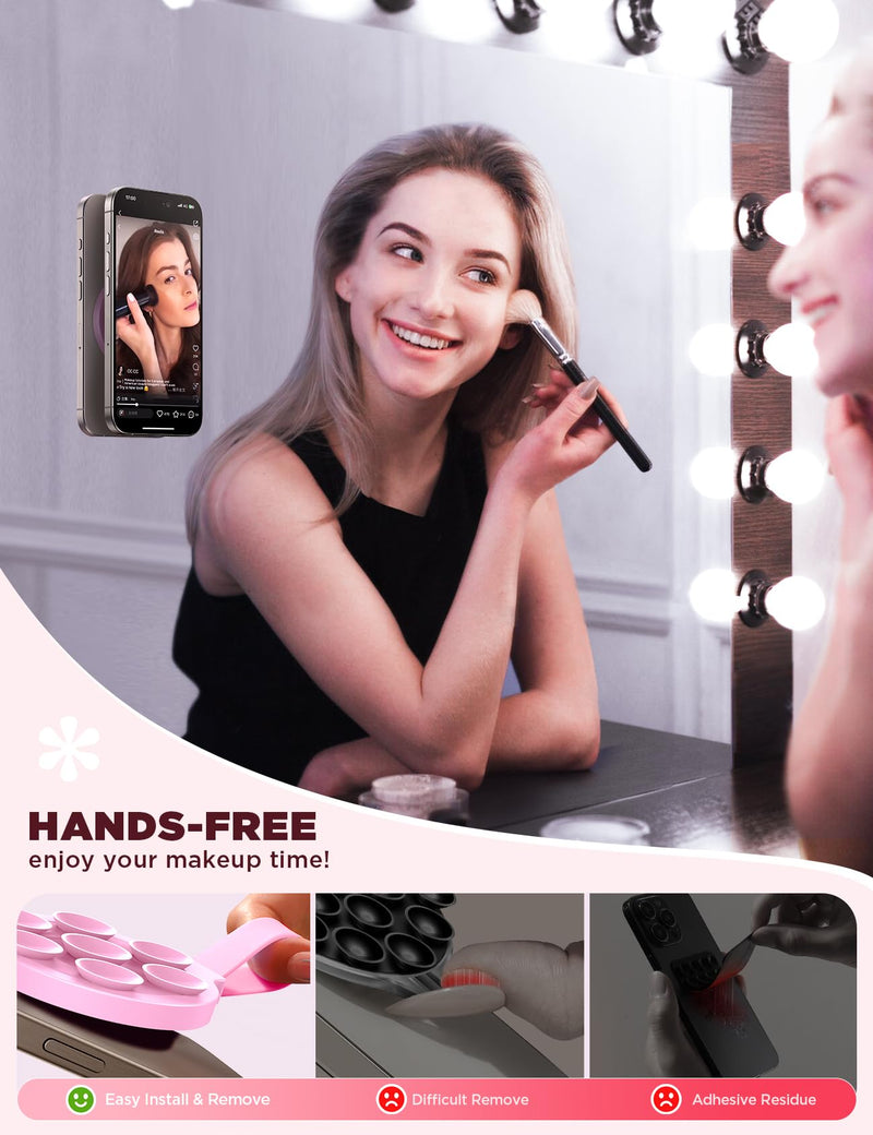 JOYROOM Magnetic Suction Phone Case Mount, Silicone Suction Cup Phone Grip Holder Stand for iPhone & Android, Hands-Free Cell Phone Accessory Holder for Selfies & Tiktok Videos