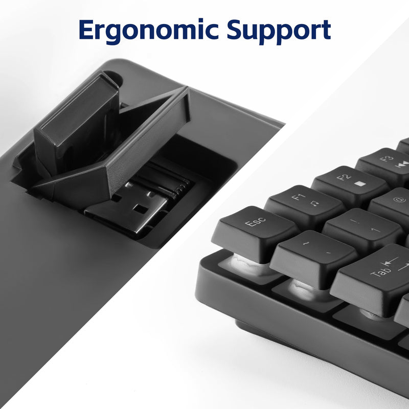 Wireless Keyboard, Rechargeable Mini Quiet Keyboard, Thin Tenkeyless | 87 Key RGB Backlit, Small Compact Keyboard, Light Up Mechanical Feel Keyboard for Xbox PS4 PS5 PC Laptop Gamer Black