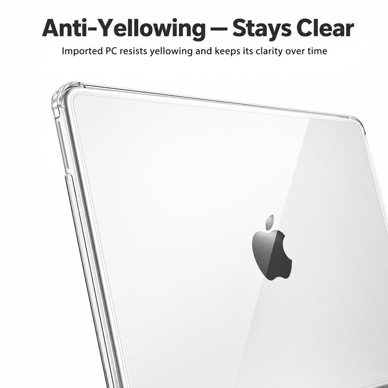 B BELK Clear Case for MacBook Neo 13 inch A3404 Raised-Edge Slim Hard Shell | Crystal Clear/color-matched hard shell guards against scratches & scuffs; slim snap-on fit, fits MacBook Neo 13" A3404 only