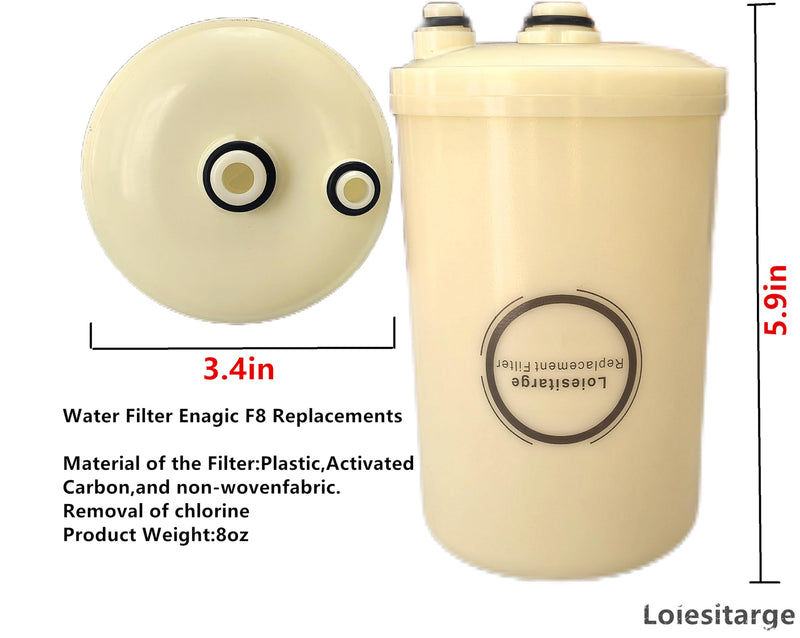 High Grade Water Filter Replacement,Removal of Chlorine for the Leveluk Kangen 8-1Pcs（Replacing HG-N and K-8 Filters） 1