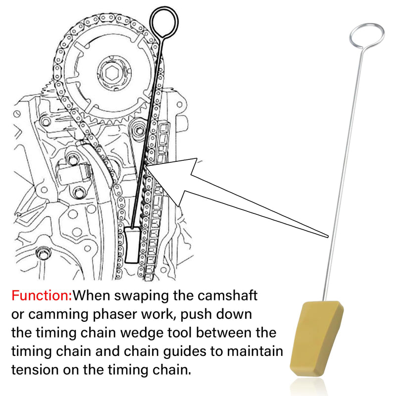 Timing Chain Locking Wedge Tool, Compatible with Ford Lincoln Mercury 2005-2014 4.6L and 5.4L 3V Engines Ford Mustang F-150 Explorer Lincoln Navigator Set 1