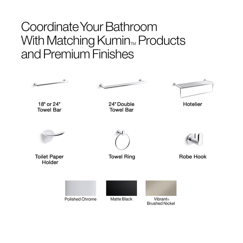 KOHLER KUMIN™ TOWEL RING Polished Chrome