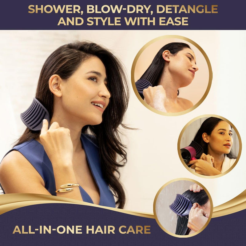  [AUSTRALIA] - BEAUXSOI Vented Detangling Brush for Wet or Dry, Thick, Coily, and Curly Hair | Curved Vent Brush for Blow Drying