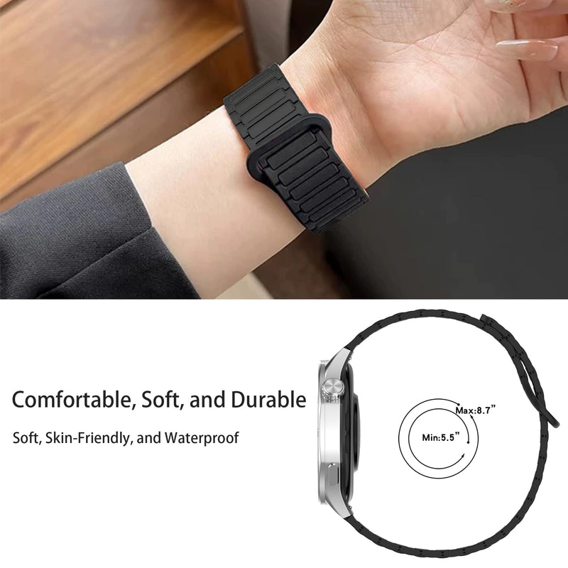 Lamshaw Compatible for Gard Pro Ultra 3 Bands, Quick Release Silicone Sport Strap Watchband Compatible for Gard Pro Ultra 3, ULTRA 2+, HEALTH 3 48mm, 41mm, HEALTH 2+, 2 Smart Watch Black 22mm size band