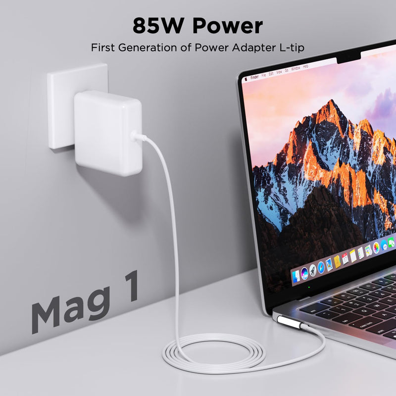 85W Charger for MacBook Pro，85W Magnetic1 L-Tip Power Adapter Charger Replacement for MacBook Pro 13/15/17 inch (Before Mid 2012 Models)