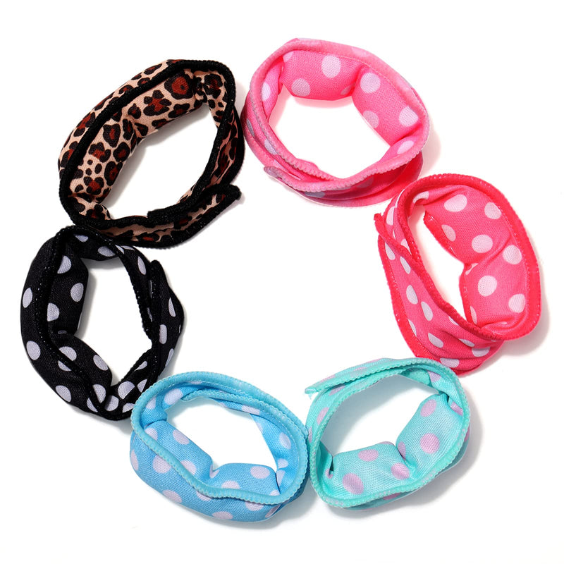 Syhood 48 Pcs Sponge Hair Rollers Soft Hair Curlers to Sleep in, Foam Heatless Overnight Pillow Curlers for Women Tousle Styling Tools(Cloth Cover,Polka Dot, Leopard) 1 count (Pack of 1) Polka Dot, Leopard