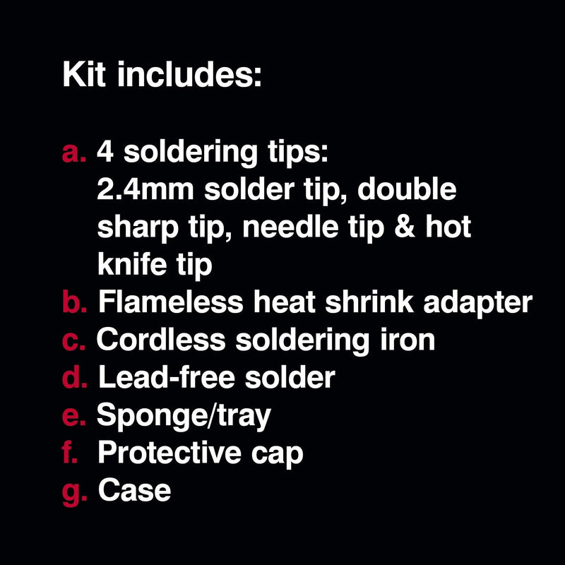 Master Appliance PI-20SiK Professional Cordless Butane Soldering Iron Kit [portable soldering station & heat tool] - Self-Igniting w/Adjustable Temperature - 680F - 820F, refillable with butane fuel