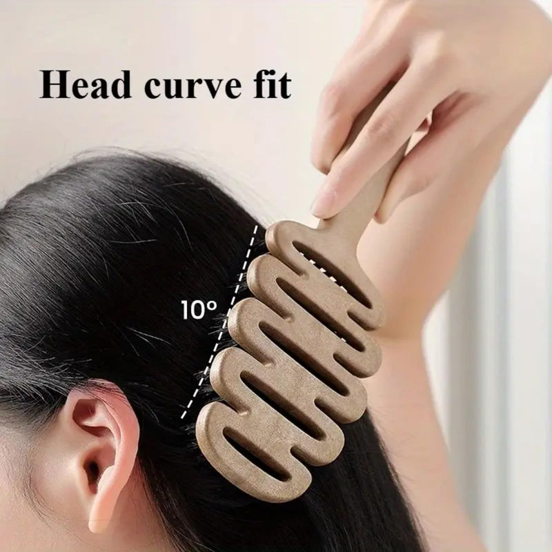 Boar Bristle Hair Brush,Hot Hair Teasing Brush for Wet Dry Curly Hair,Natural Soft Boar Bristle Brush H/air for Women Men,Ball Tipped H/air Dryer Brush for Volume Scalp Massage