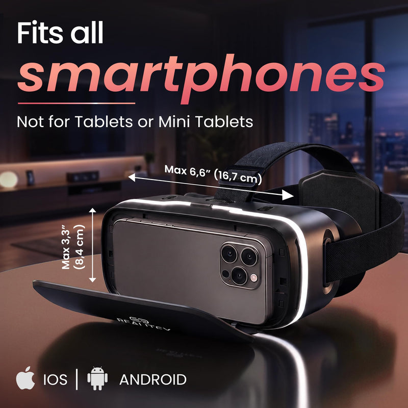 3D VR Headset for Kids + Android Remote - for iPhone & Android Phones | with 3D VR Videos & Apps Links | Virtual Reality Goggles Set for Beginners Pure White