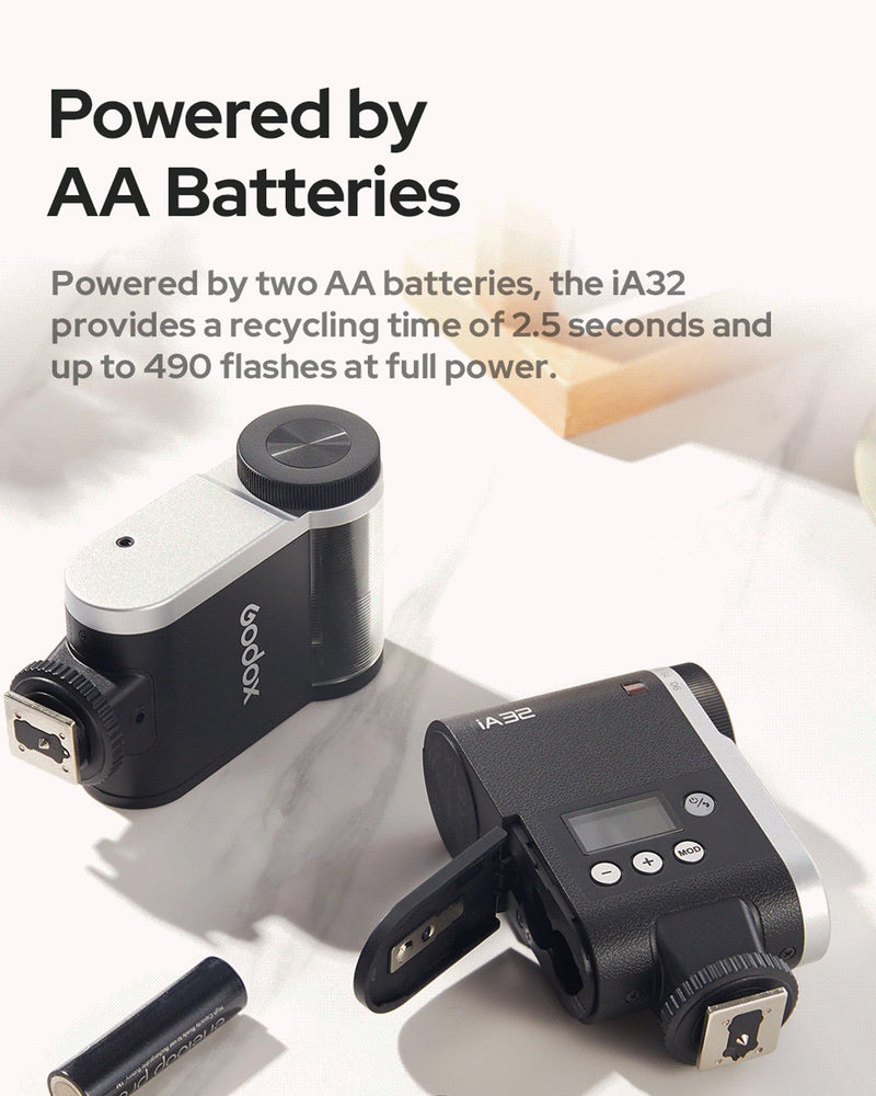 Godox iA32 iFlash Camera Flash,Auto and Manual Modes, Lightweight Portability Single-Contact Hot Shoe Flashes