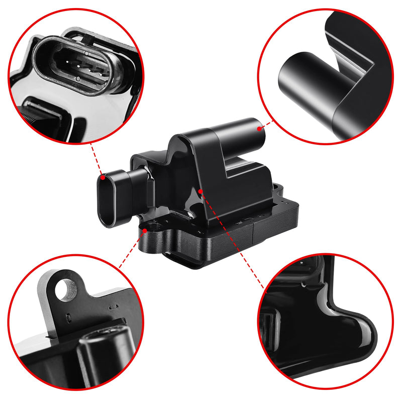 Ignition Coil Pack Compatible with Chevy Silverado, Avalanche, Suburban, GMC & Cadillac Vehicles, Scalade, Avalanche, Silverado, Express 3500, Tahoe, Sierra, Savana, Replace for UF271, 5C1083, D581 1 Pcs