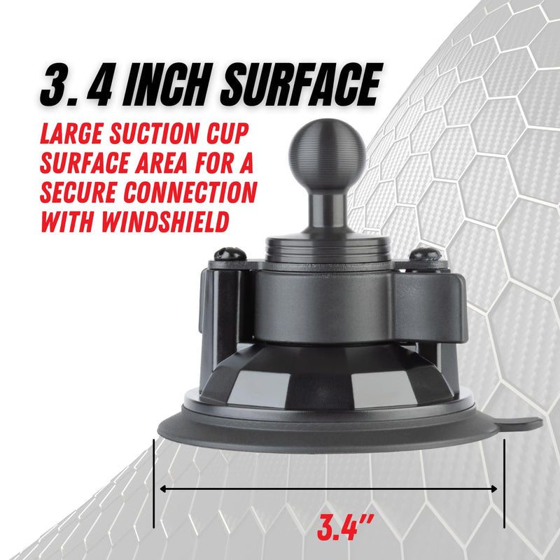 Bulletpoint Mounting Solutions Strong Heavy Duty Windshield Suction Cup Mount with 20mm Ball for Cars & Trucks