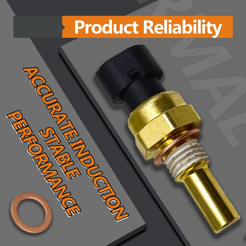 Engine Coolant Temperature Sensor Compatible with Chevy Avalanche Impala Trailblazer Suburban 1500 2500 HD Express Silverado GMC Envoy Sierra Yukon Savana Saturn OEM 213-4514 213-4333 19236568