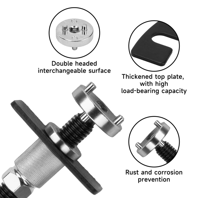 Car Disc Brake Caliper Piston Rewind Tool, 3pcs/Set Brake Piston Wind Back Tool, Auto Rear Brake Pad Wind Back Right Handle Tool, Universal for RV, SUV, Truck