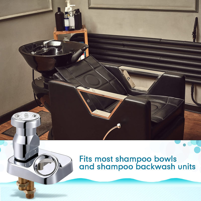 Hortsun Shampoo Bowl Vacuum Breaker Kit, Hardware Handle, 7 Pcs Stainless Steel, Chromium Plated Brass, 31 inches, for Salon Sink Parts Replacement