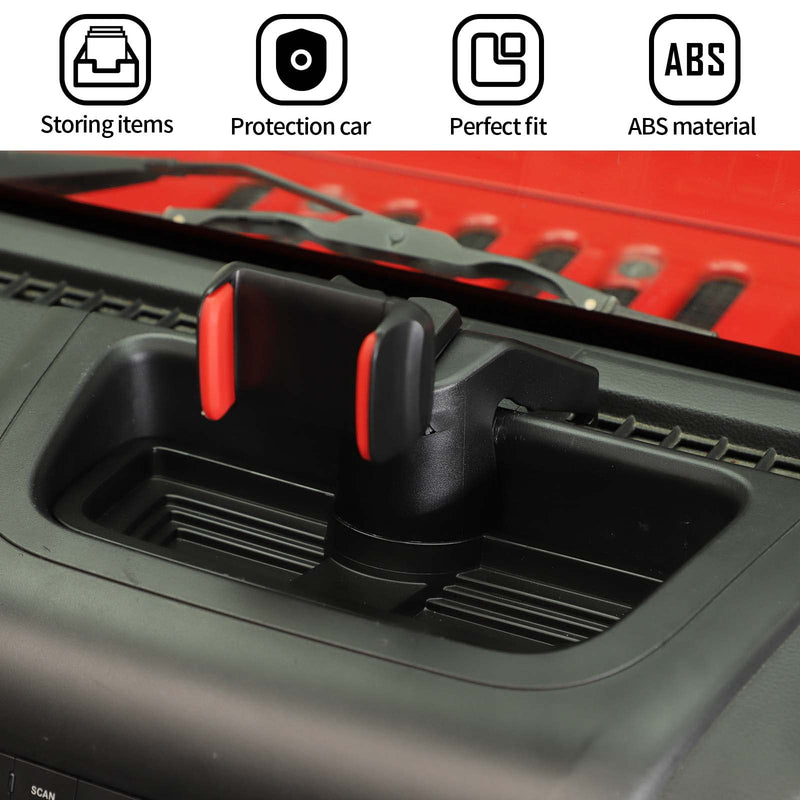Voodonala for Jeep JK Phone Holder with Storage Cell Phone Central Dash Phone Mount with Storage Bin for 2011-2018Jeep Wrangler JK JKU Interior Accessories, Black (Upgraded) Black Update 2012-2017