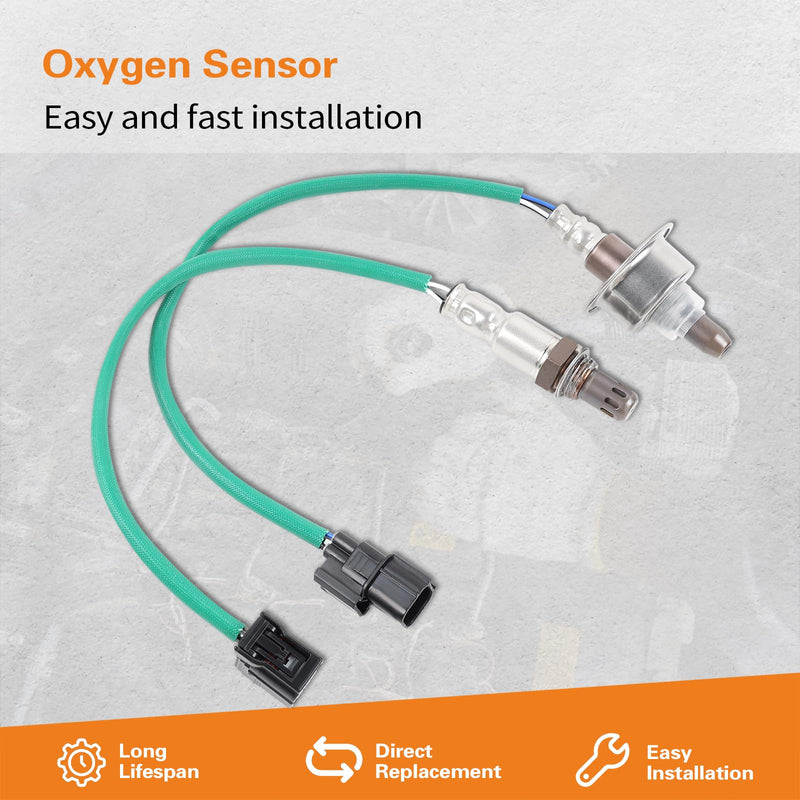 2Pcs Upstream and Downstream Oxygen O2 Sensor for 2008-2012 Accord and 2009-2014 TSX L4-2.4L OE#2349091,2344462 1 08-12 Accord