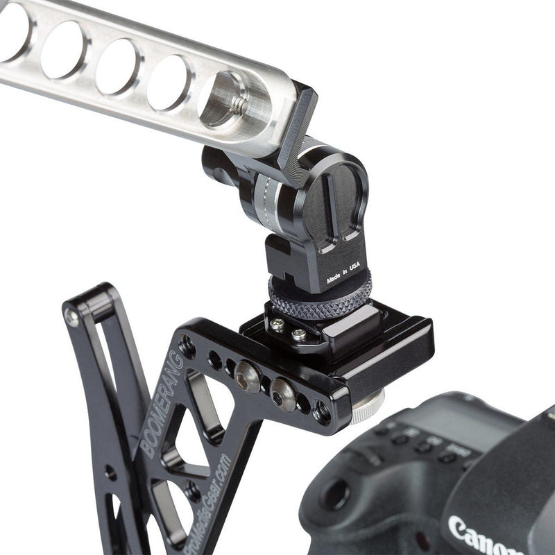 ProMediaGear BLS3 Rosette Machined Aluminum Adapter with 1/4-20 Top and Female Bottom Mount, Cold Shoe Mount, 10 lbs Capacity