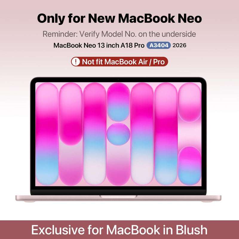 for MacBook Neo 13 inch Case 2026, Crystal Clear Hard Shell for A3404 | Color-Matched Transparent | Precision 1:1 Fit | Design for All MacBook Neo 13 inch
