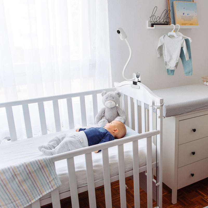 Baby Monitor Mount Compatible with Momcozy BM01/BM03/BM04 | Adjustable Angle, Flexible Mounting, Drill-free installation, Universal Compatibility Clamp Mount
