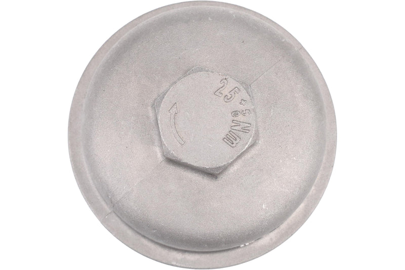 URO Parts 11427557011PRM Oil Filter Cover Cap, Aluminum vs OEM is plastic