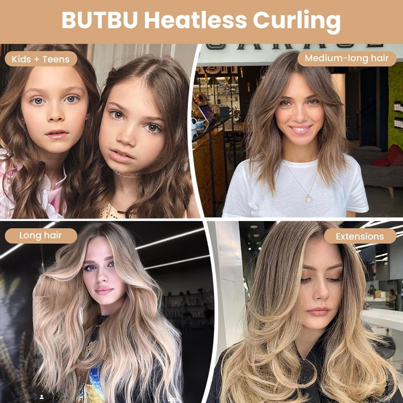 Heatless Curlers Headband, 4PCS No Heat Hair-Curlers and Rollers, Soft Sleep Overnight Hair-Curls Set, heatless Curling Gift Kit for Women Long and Short Wave hair.