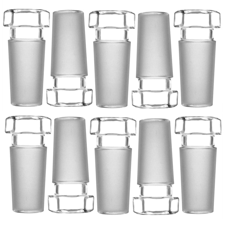 10Pcs 24/40 Lab Hollow Glass Stopper Laboratory Ground Joint Hexagonal Plug 10