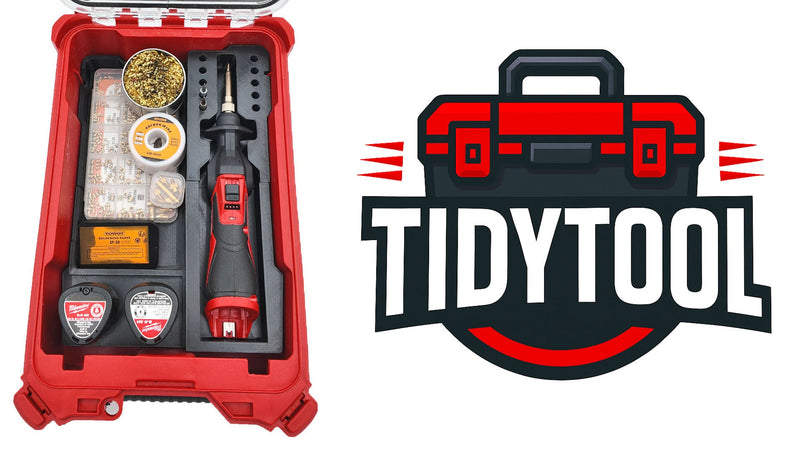 Insert for Milwaukee M12 Soldering Iron 2488-20 and Packout Compact Organizer 48-22-8435 – Custom Liner Only