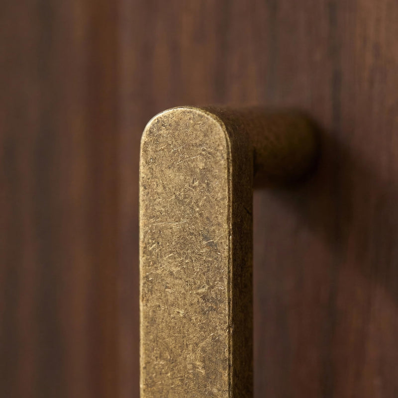 Antique Brass Zinc Alloy Solid Cabinet Pulls 5 Inch(128mm) Hole Center,Heavy Duty Vintage Retro Drawer Handles Cabinet Hardware for Bedroom,Dresser,Kitchen 6 Pack 8521 5 in Hole Centers Antique Brass