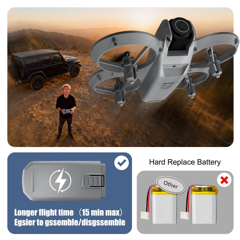 Camera Drone, 1080P HD Quadcopter for Beginners | One Key Takeoff/Landing, Altitude Hold, Headless Mode, 3D Flips, Trajectory Flight, 3 Speed Modes Gray