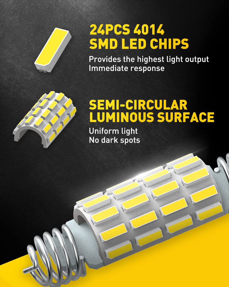 AUXITO 578 LED Bulb 211-2 212-2 Light Bulb 39 41 42MM Interior Lights 6500K White Super Bright 4014 SMD Festoon Error Free for Car Truck LED Dome Map Door License Plate Courtesy Lights Bulbs, 2 Pack 39mm-42mm 2 PACK