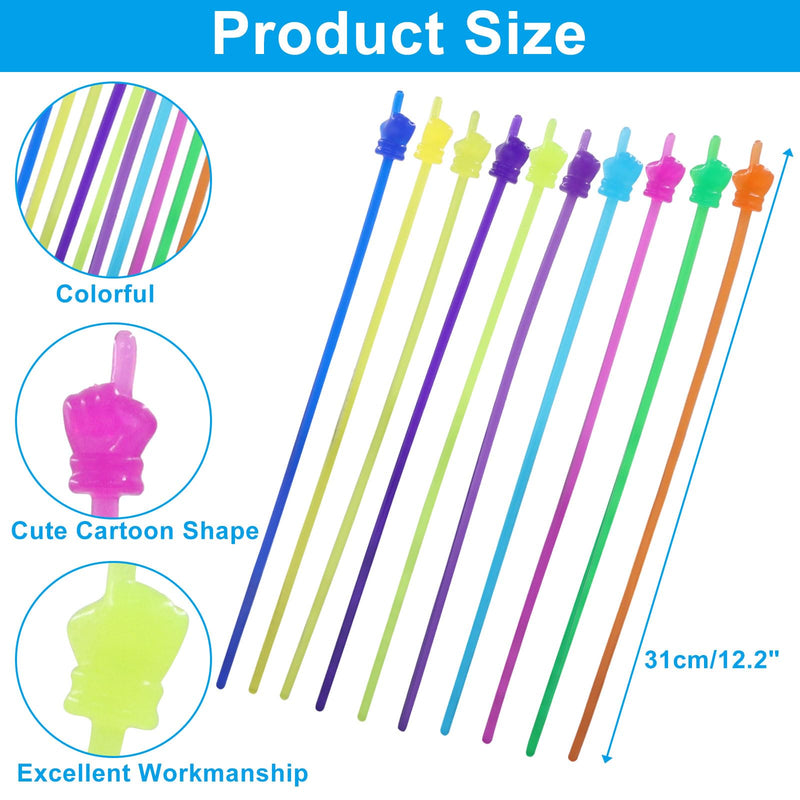 10 Pack Finger Pointers for Classroom - Fun Classroom Reading Tools - Engaging Finger Pointer Sticks for Teachers and Students - Transparent Transparent - 10 Pack